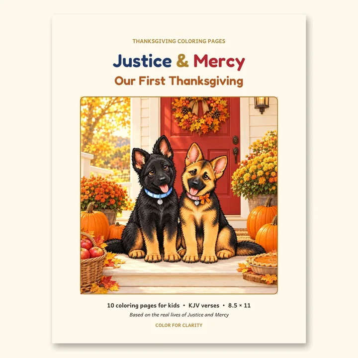 Justice and Mercy Our First Thanksgiving coloring pages cover